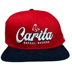 Carita Rafael Devers Boston Red Sox Coca Cola SGA Snapback Hat Player Designed